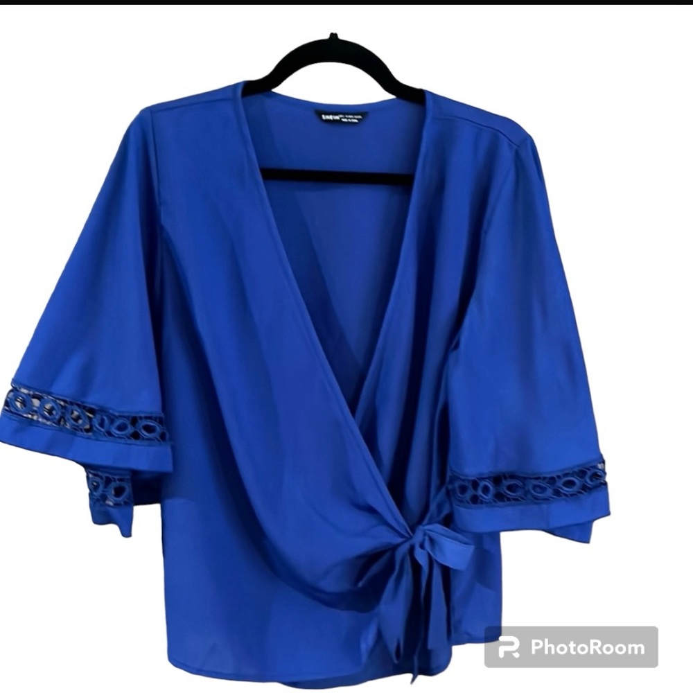 SHEIN wrap front blouse